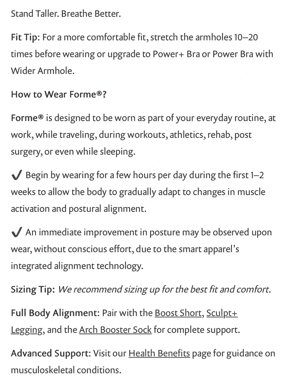 FORME Black Posture Correction Athletic Casual Sports Power Bra - Picture 11 of 12